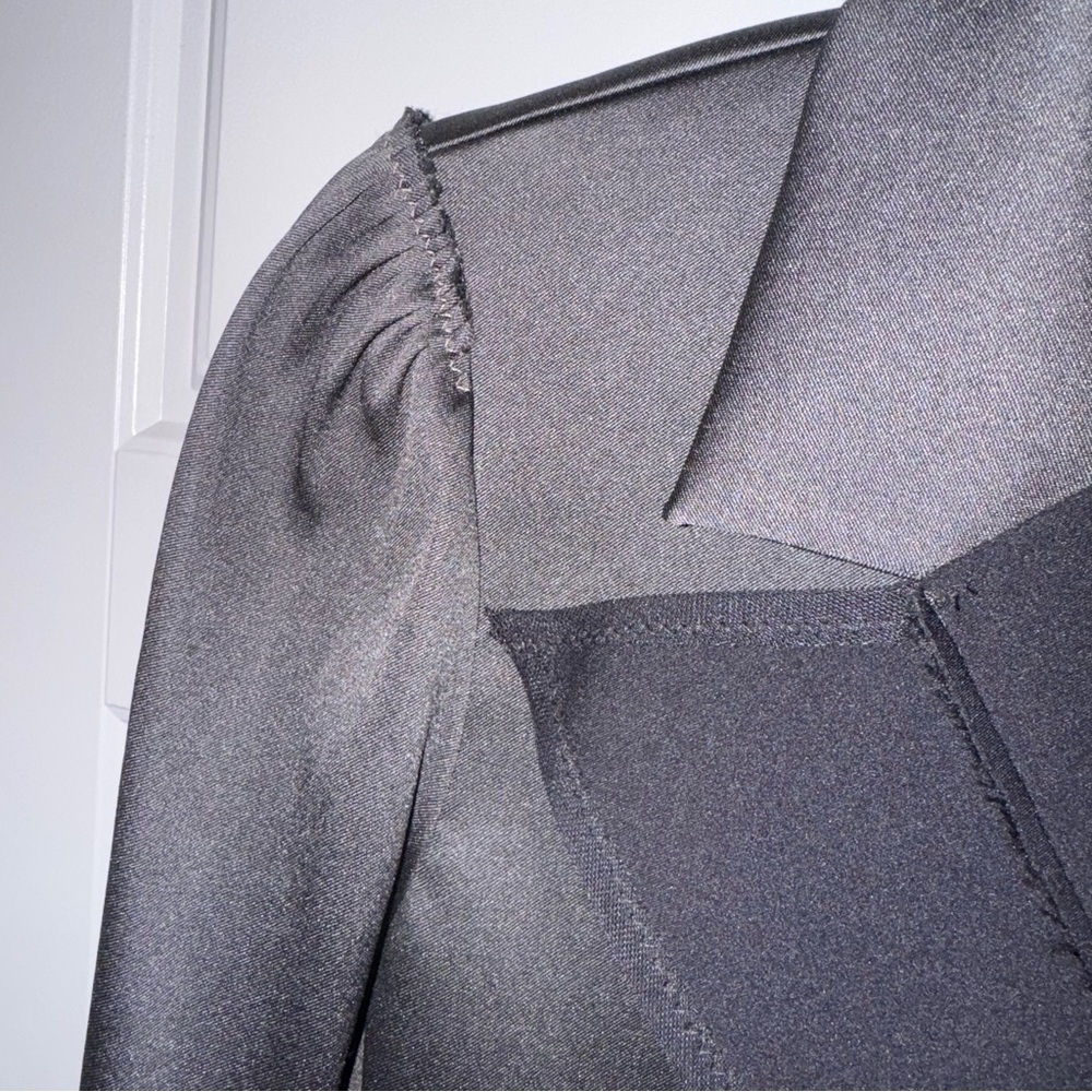 Designer Marie Saint Pierre Asymmetric Statement Long Coat Black & Navy 2 🖤 - Picture 8 of 13